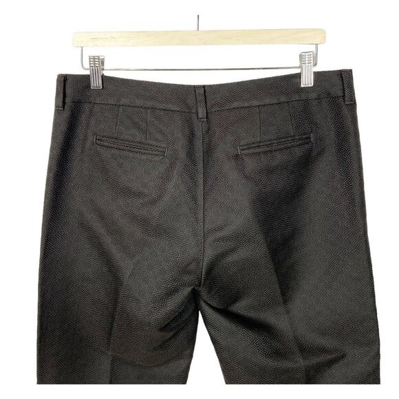 S' MaxMara Womens Dress Pants Brown Pattern Tweed Straight Pleated Trouser - Picture 9 of 9